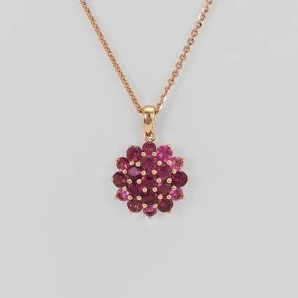 Zlatý přívěsek plný turmalínů Neanu