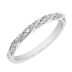 Propletený rozvodový eternity prsten s lab-grown diamanty Arnulf
