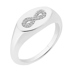 Zlatý diamantový pečetní prsten se znakem nekonečna Julien