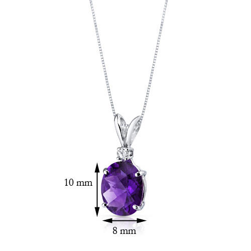 Zlatý přívěsek s 2.03ct ametystem a diamantem Rafiah