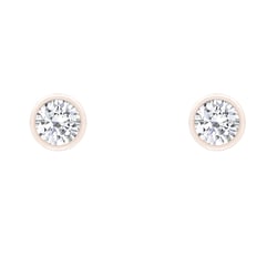 Náušnice s bezel osazenými 0.20 ct diamanty Themisena