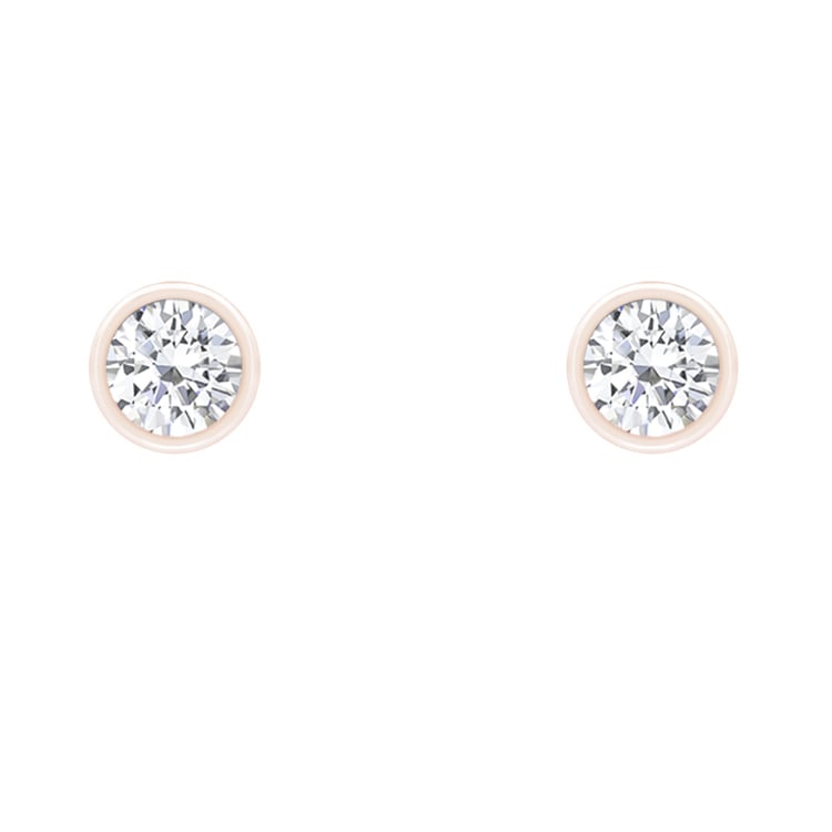 Náušnice s bezel osazenými 0.20 ct diamanty Themisena