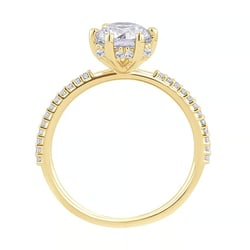 Zásnubní prsten s 1.08ct IGI certif. lab-grown diamantem a lab-grown diamanty Narina
