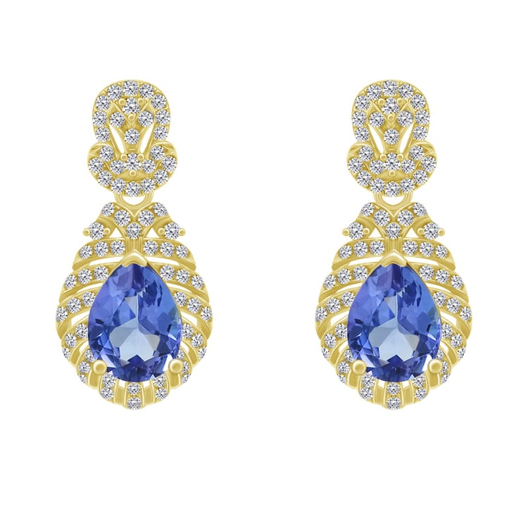 Tanzanitové náušnice 62377