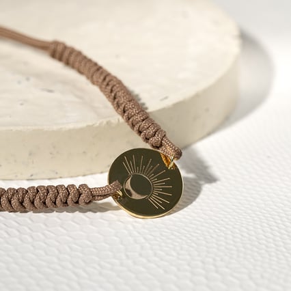 Šňůrkový jóga náramek Sun and Moon