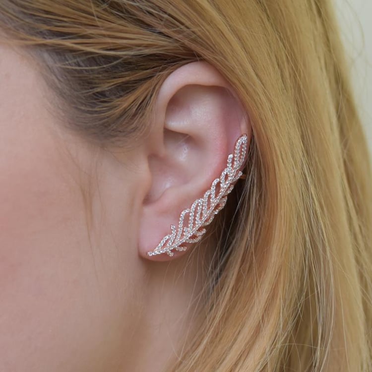 Stříbrné módní náušnice 18245