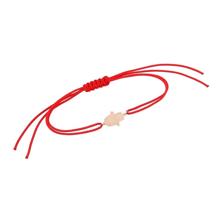 Šňůrkový jóga náramek se symbolem Hamsa 132961