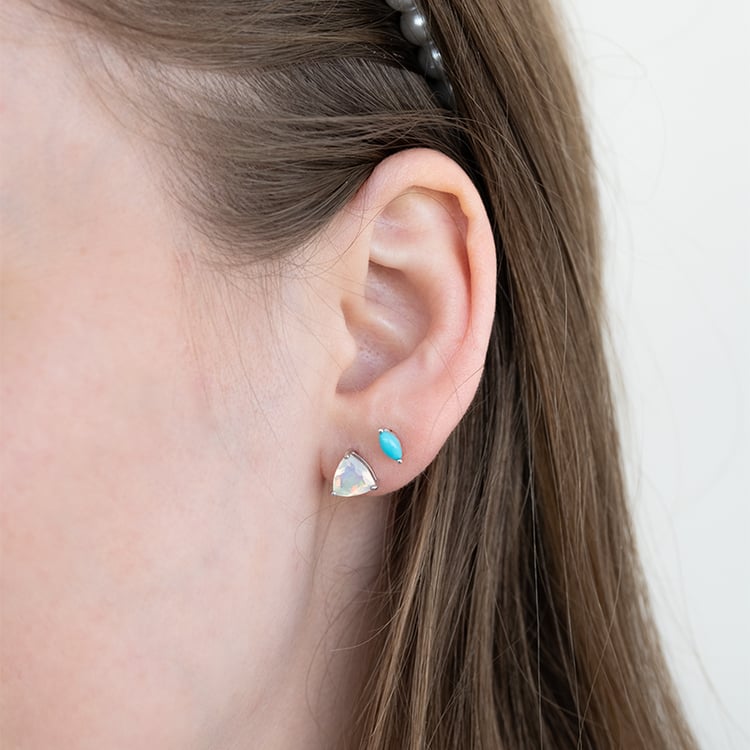 Stříbrné náušnice s opály Nellie 124192