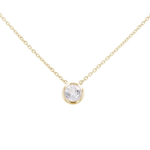 Bezel náhrdelník s ČGL certifikovaným diamantem Jonie