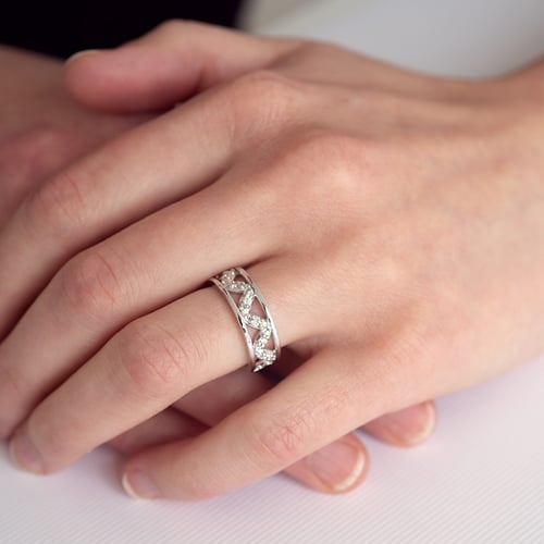 Atypický eternity prsten s lab-grown diamanty Borys