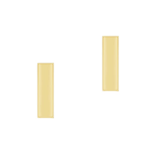 Zlaté minimalistické náušnice Bar