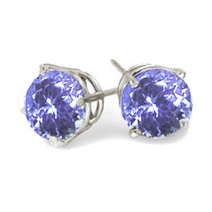  Zlaté napichovací náušnice s 0.50ct tanzanity Shridevi