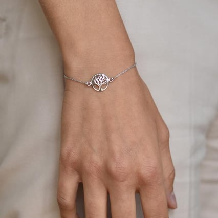 Stříbrný náramek se stromem života Tyriq