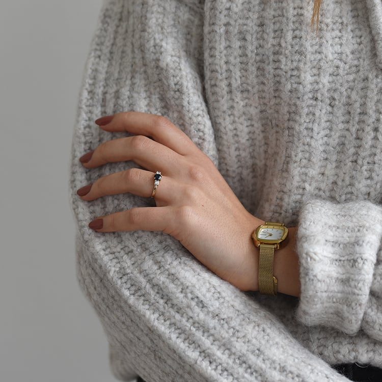 Zlatý zásnubní prsten s diamanty 58136