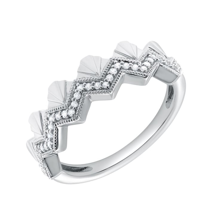 Moderní zlatý prsten s lab-grown diamanty Peder