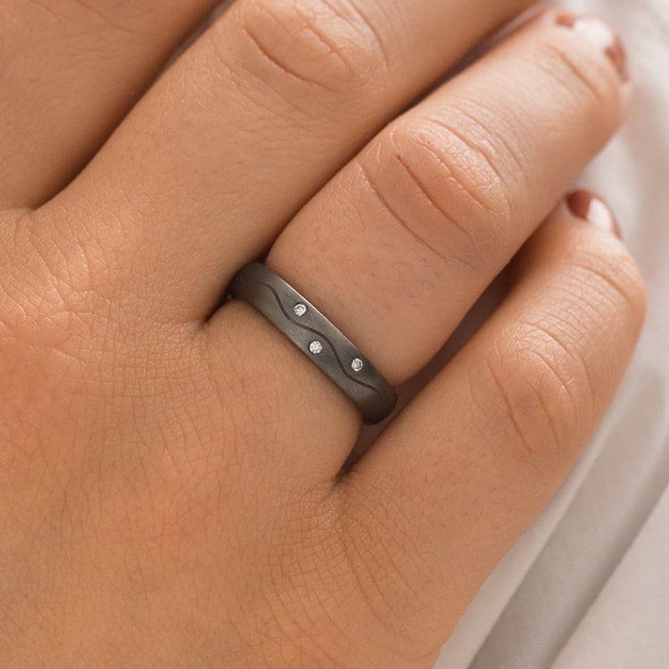 Tantalový prsten s diamanty Brodie 157143