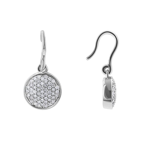 Visací náušnice s lab-grown diamanty Hallia