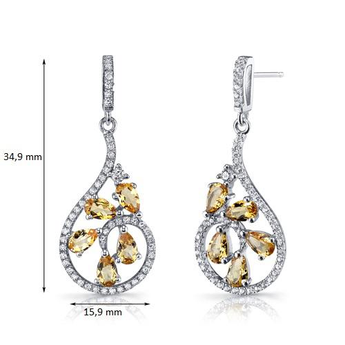 Náušnice s citríny Stamia 9545