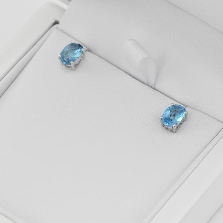 Zlaté náušnice s topazy 36965