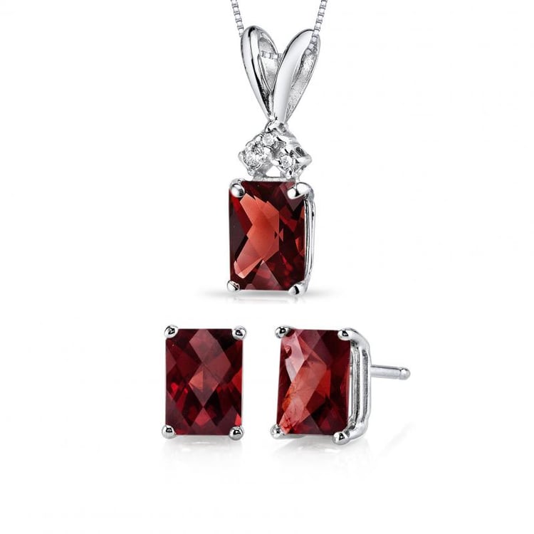 Kolekce šperků s radiant granáty 20348