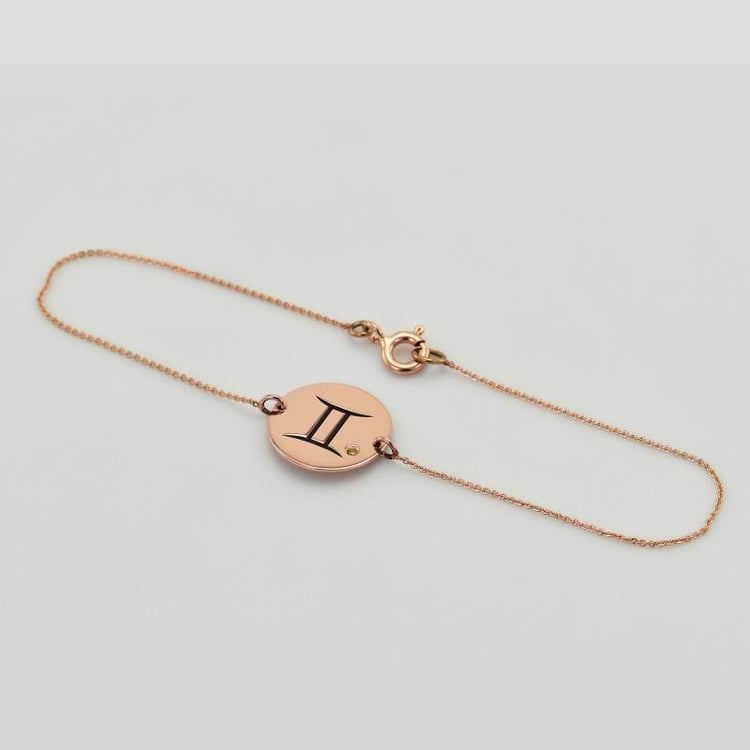 Citrínový náramek ze zlata 31371