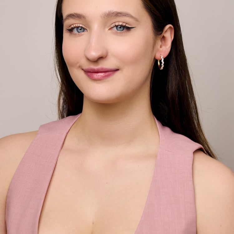 Elegantní náušnice ze zlata s lab-grown diamanty Anila 165544