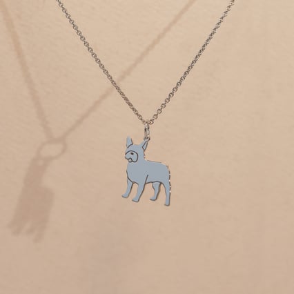 Přívěsek ve tvaru psa s gravírem French Bulldog