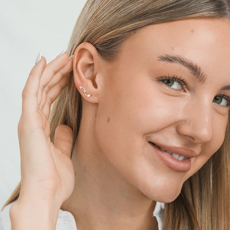 Stříbrné náušnice Stars 163700