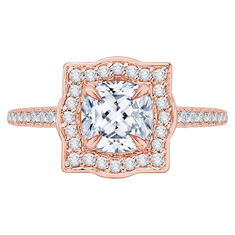 Zlatý zásnubní halo prsten plný diamantů 59890