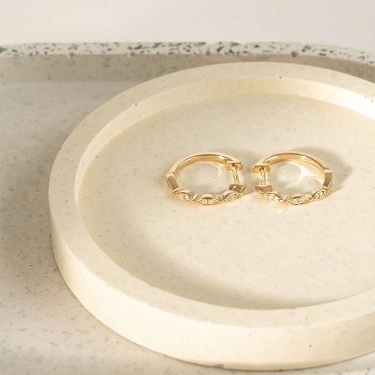 Kruhové náušnice s lab-grown diamanty Wontisa 120170