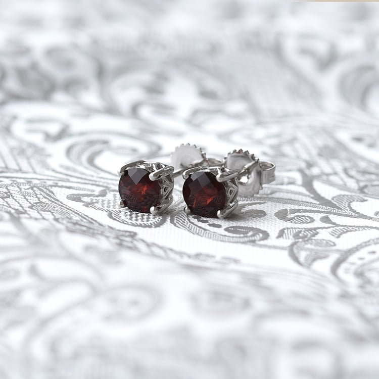 Granátové náušnice 68871