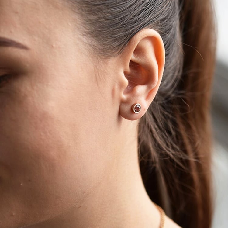 Bezel náušnice s morganity Wetty 41348