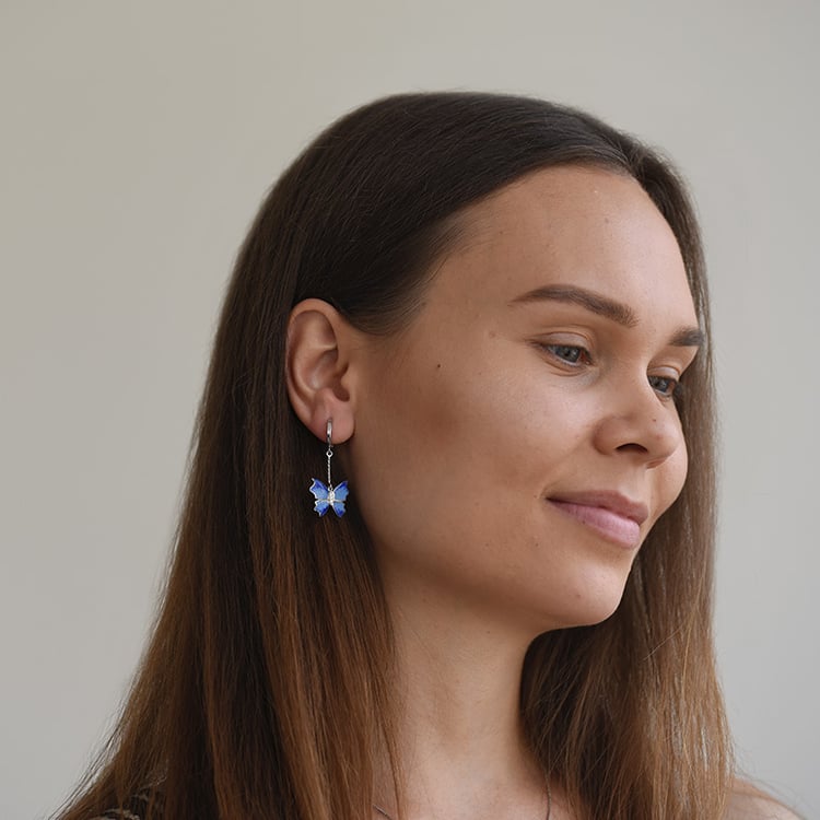 Stříbrné náušnice 64003