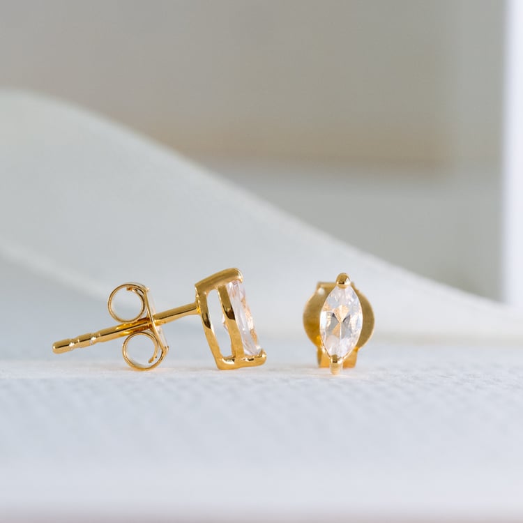 Minimalistické stříbrné náušnice s morganity Andine 118754