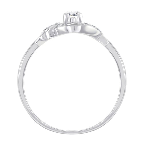 Stříbrný prsten s lab-grown diamanty Nurisa