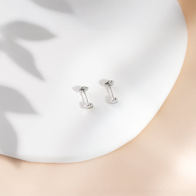 Zlaté dětské náušnice srdíčka s perletí Moana 149116