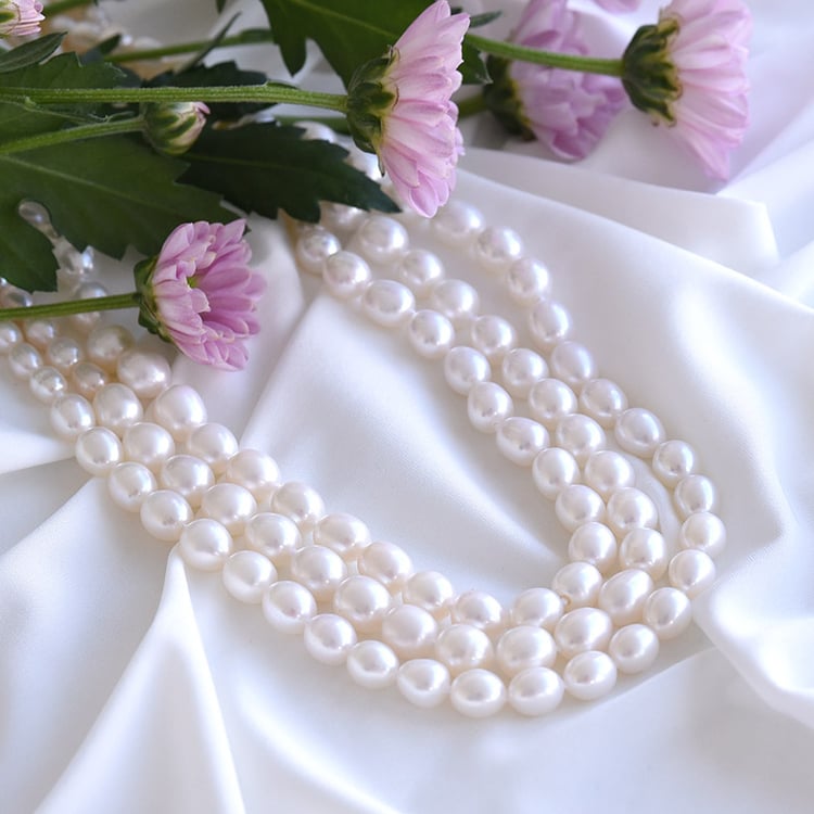 Trojřadý perlový náhrdelník 83554