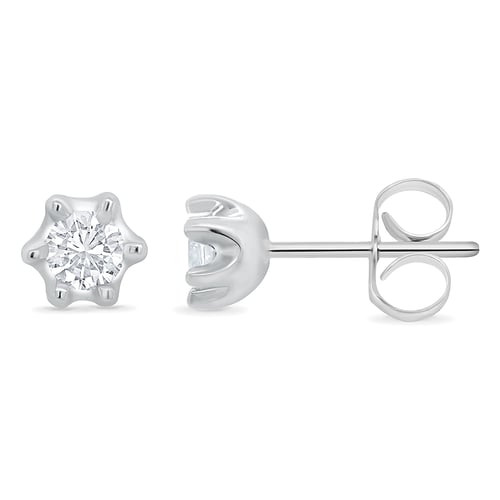 Náušnice s výběrem karátové váhy lab-grown diamantu Catarina