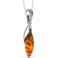 Stříbrný přívěsek s jantarem Lotty