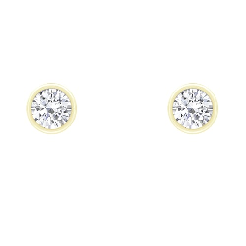 Náušnice s bezel osazenými 0.20 ct diamanty Themisena