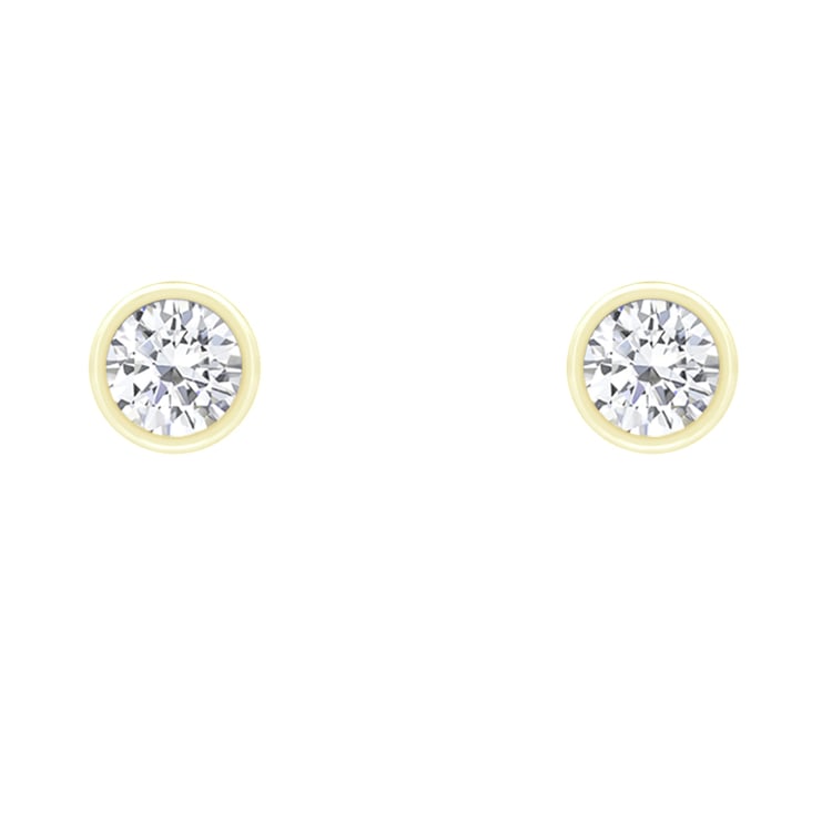 Náušnice s bezel osazenými 0.20 ct diamanty Themisena 119956