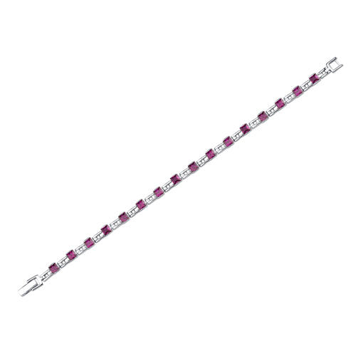 Rubínový náramek se stříbra Apara 5454