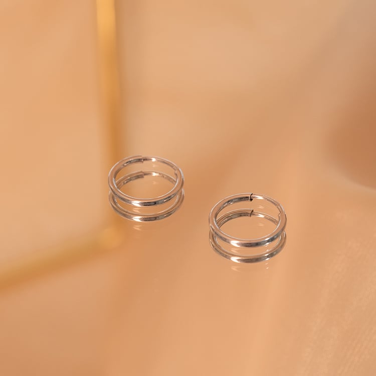 Kruhové stříbrné náušnice Seffora 99137