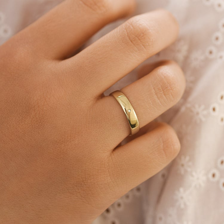 Zlaté snubní prsteny s diamantem Stanista 156804