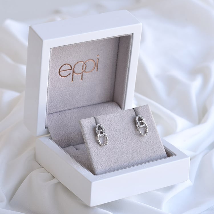 Proplétané náušnice s diamanty 85037