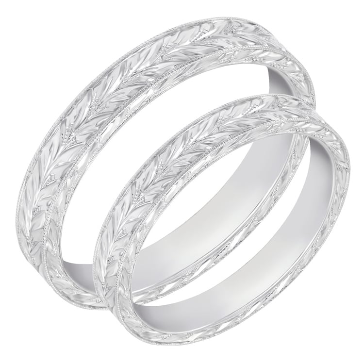 Vintage snubní prsteny s gravírem