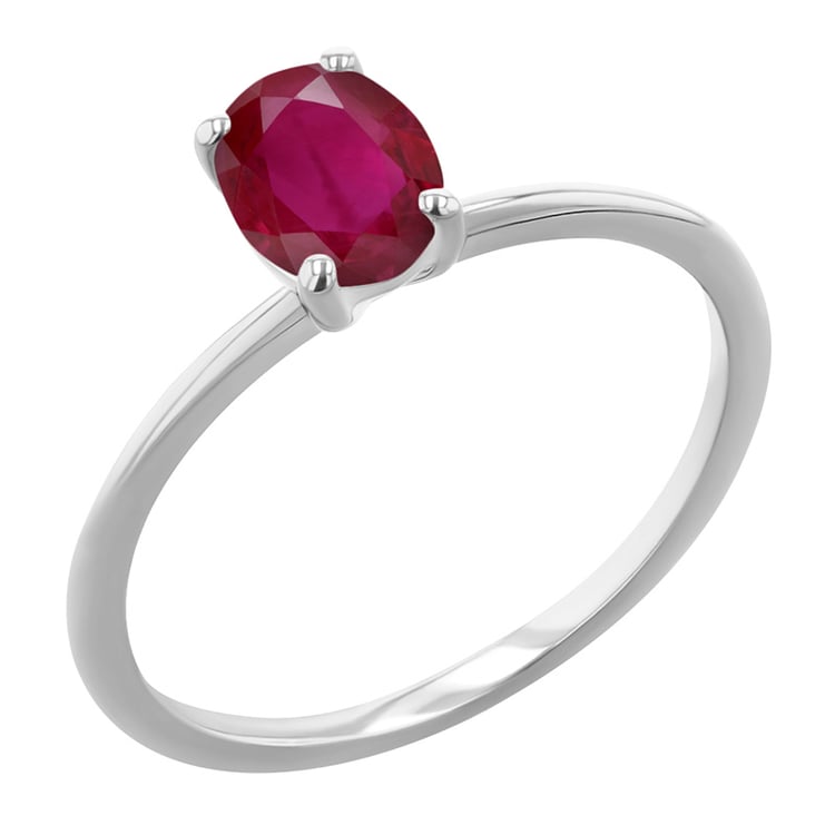 Elegantní zásnubní prsten s oval rubínem Frost