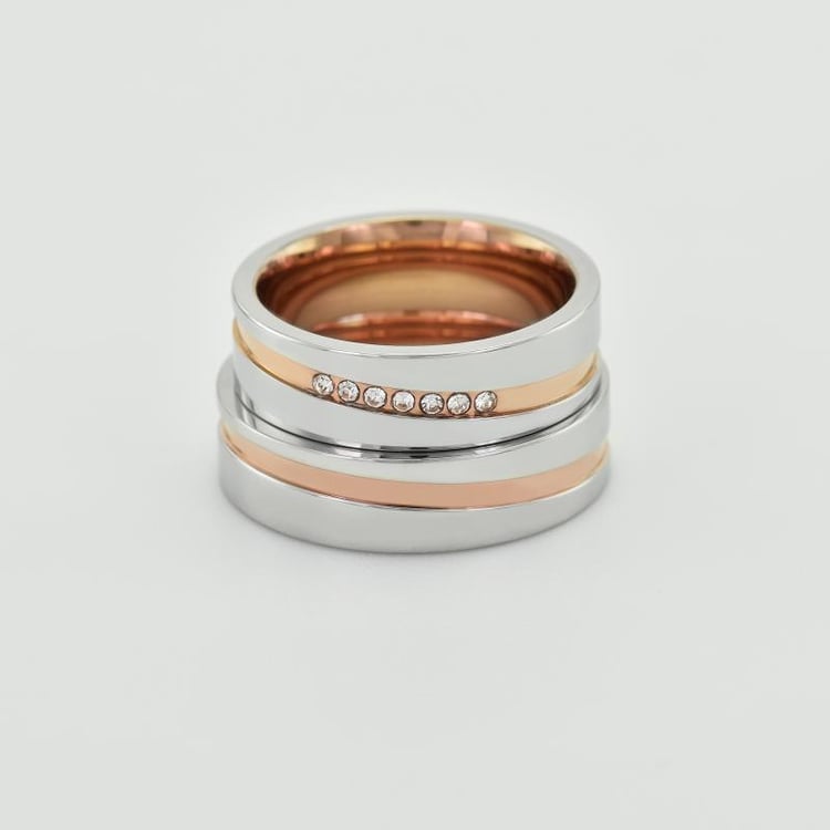 Snubní prsteny z kombinovaného zlata 33392