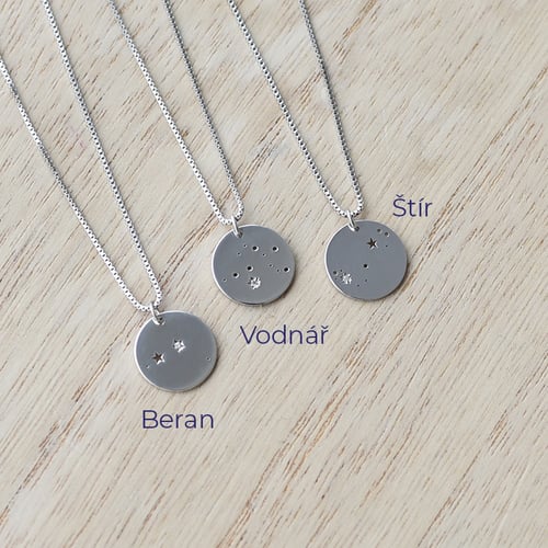 Stříbrný přívěsek se souhvězdím a diamantem Nyala