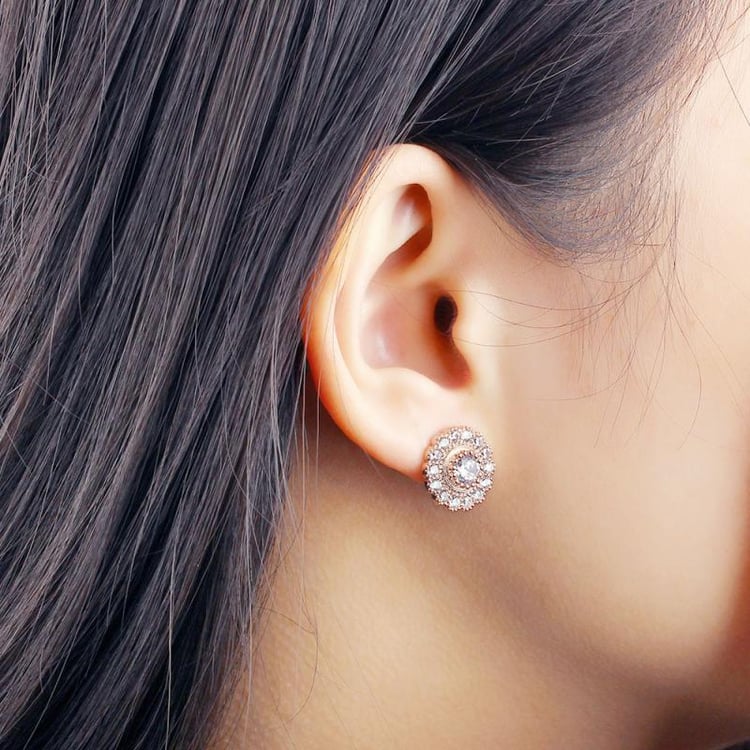 Stříbrné pozlacené náušnice 14447